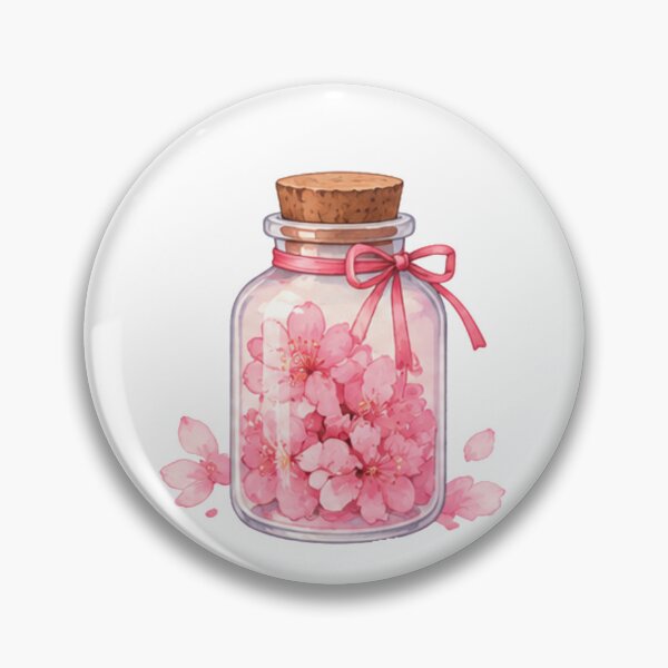 Item preview, Cute Cherry Blossoms in a Jar Illustration designed and sold by Rehnair.