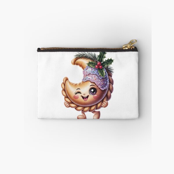Item preview, Christmas Pierogi Santa Holly – Cute Polish Holiday Food Art designed and sold by jkrphoto.