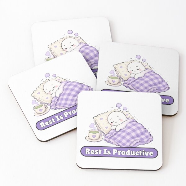 Item preview, Rest Is Productive Sleepy Ghost Under a Quilt designed and sold by Moonlit Tower Art.