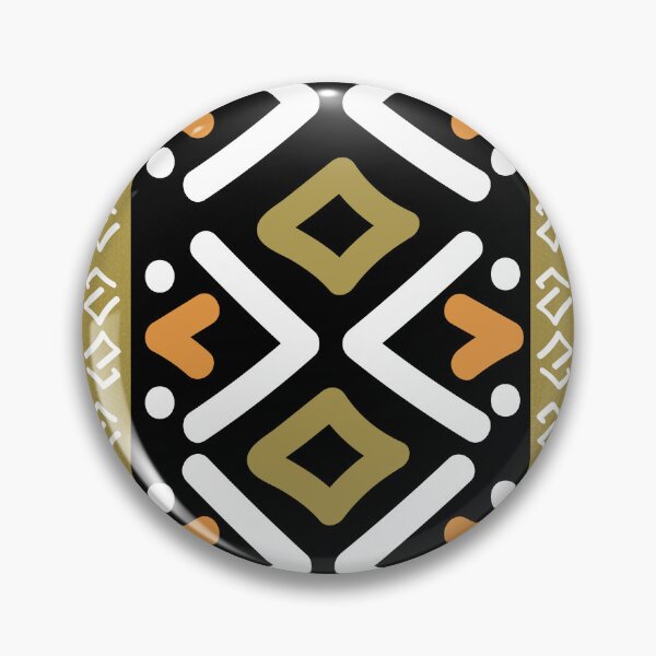 Aperçu de l'œuvre Bogolan Mud Cloth Pattern gold créée et vendue par Wolagno.