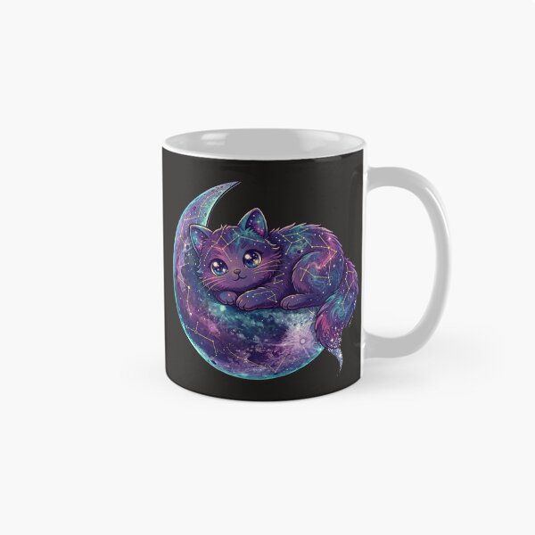 Item preview,   Galaxy Cat Sleeping on Crescent Moon designed and sold by PrettyCrypt.