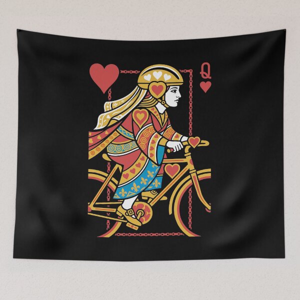 Item preview, Cycling Queen Of Hearts Cyclist Woman Bicycle designed and sold by GrandeDuc.