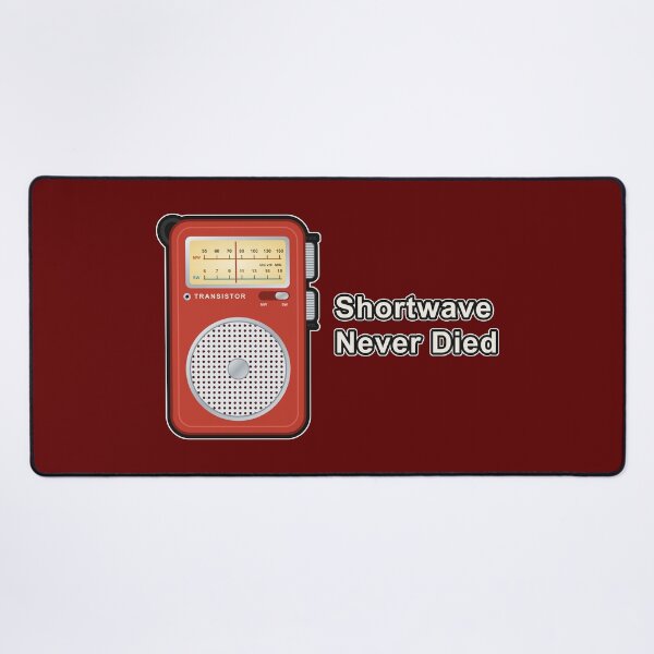 Item preview, Shortwave Never Died – Retro Red Pocket Transistor Radio designed and sold by TribeGlyph.