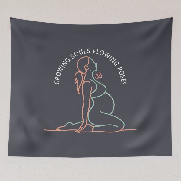 Item preview, Growing Souls Flowing Poses Green Orange Tilted designed and sold by 108stillness.