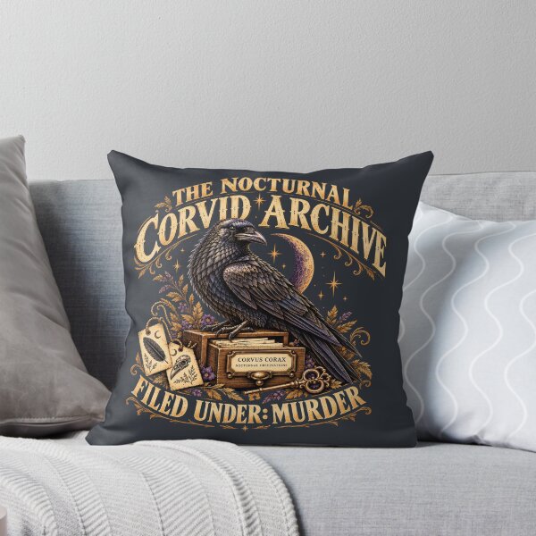 Item preview, Vintage Halloween Raven Art The Nocturnal Corvid Archive designed and sold by CalmCapy Co.