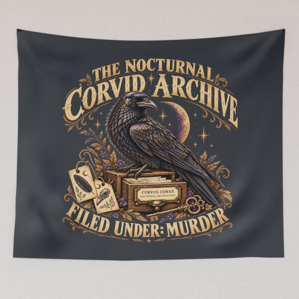 Item preview, Vintage Halloween Raven Art The Nocturnal Corvid Archive designed and sold by CalmCapy Co.