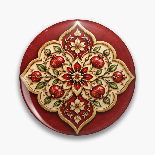 Item preview, Terracotta Red and Gold Mandala – Luxury Ornamental Floral Geometric Art designed and sold by dreamybyana.