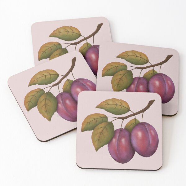 Item preview, Vintage Purple Plums on a Branch designed and sold by Valentinian.