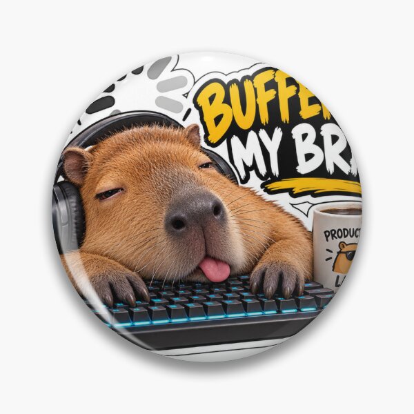 Item preview, Capybara Buffering My Brain designed and sold by DeutscheIronMan.
