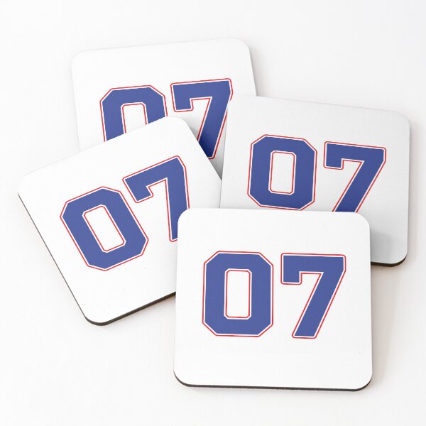 Item preview, 07 | Jersey Number 07 | Shirt Number 07 (Blue / Red) designed and sold by STUDIO-72.