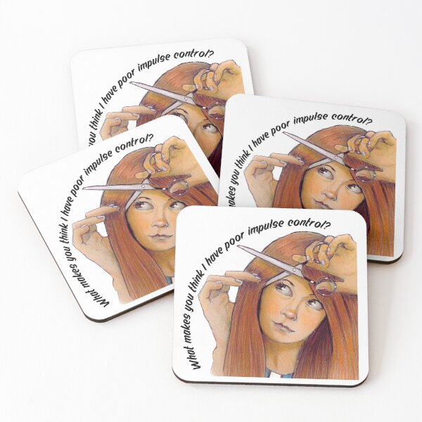 Item preview, Poor Impulse Control, Cutting Own Hair Humor designed and sold by JoyfulWhimsy.
