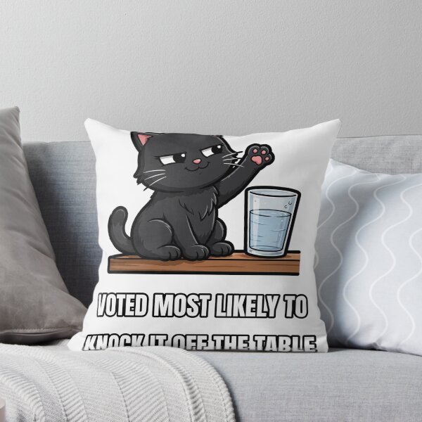 Item preview, Cat knocking off table designed and sold by howmanjake04.