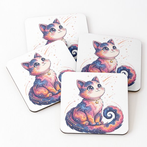 Item preview, Sunset Galaxy Cat - Star Gazing Kitten designed and sold by PrettyCrypt.