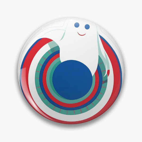 Item preview, Smiling White Ghost Over Retro Target designed and sold by For-Cat Studio.