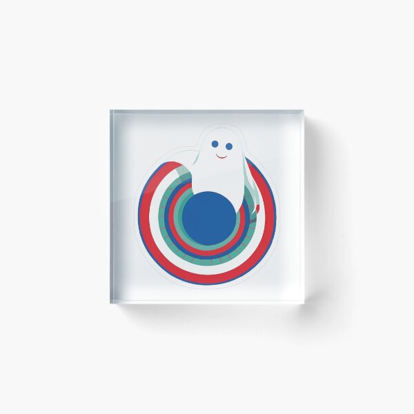Item preview, Smiling White Ghost Over Retro Target designed and sold by For-Cat Studio.