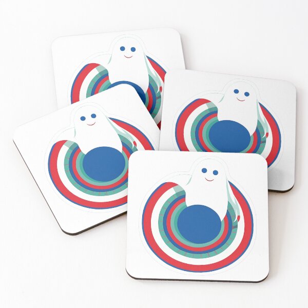 Item preview, Smiling White Ghost Over Retro Target designed and sold by For-Cat Studio.