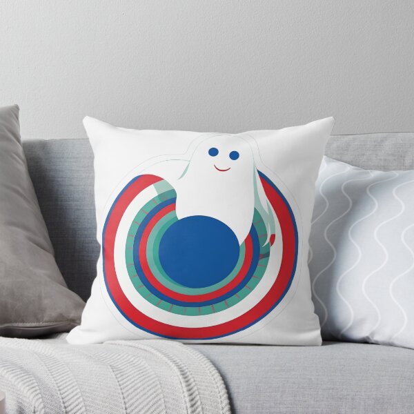 Item preview, Smiling White Ghost Over Retro Target designed and sold by For-Cat Studio.