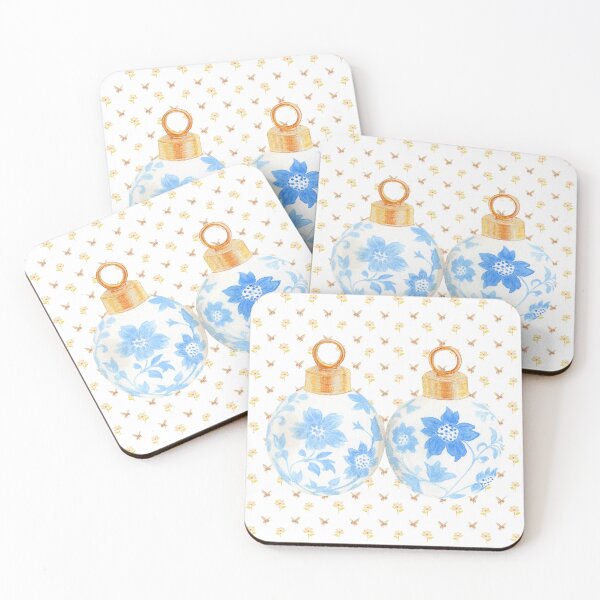 Item preview, Porcelain Baubles - Magnolia & Golden Bee designed and sold by Piret Victoria Studio.