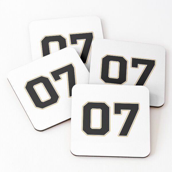 Item preview, 07 | Jersey Number 07 | Shirt Number 07 (Black / Gold) designed and sold by STUDIO-72.