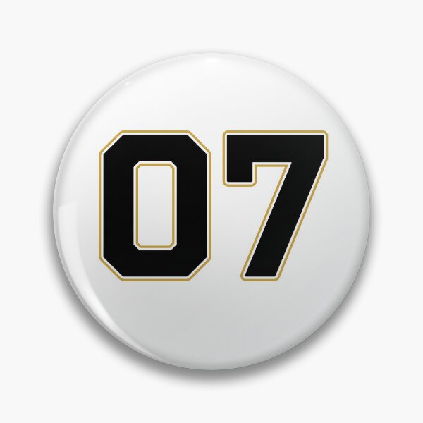Item preview, 07 | Jersey Number 07 | Shirt Number 07 (Black / Gold) designed and sold by STUDIO-72.