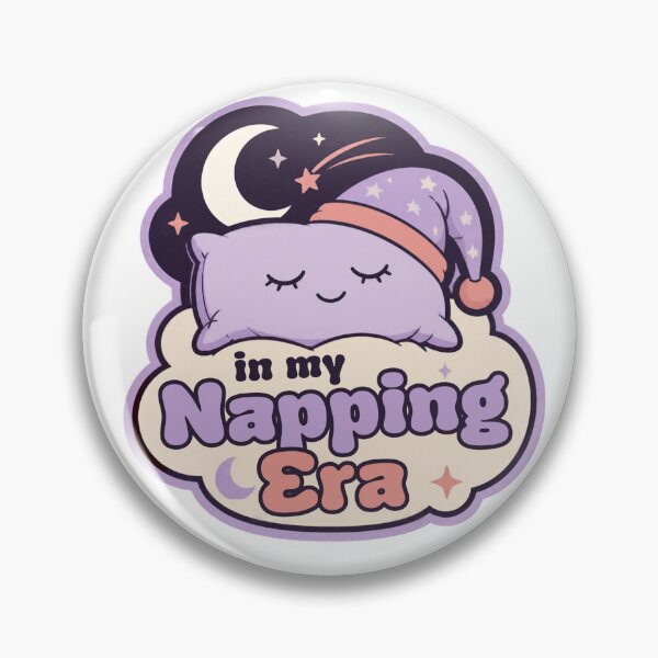 Item preview, In My Napping Era - Cute Sleeping Pillow & Retro Night Aesthetic designed and sold by Pixel-Pulse-.