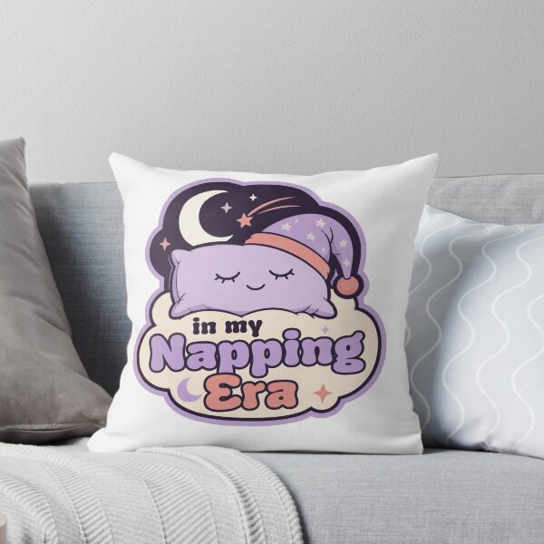 Item preview, In My Napping Era - Cute Sleeping Pillow & Retro Night Aesthetic designed and sold by Pixel-Pulse-.