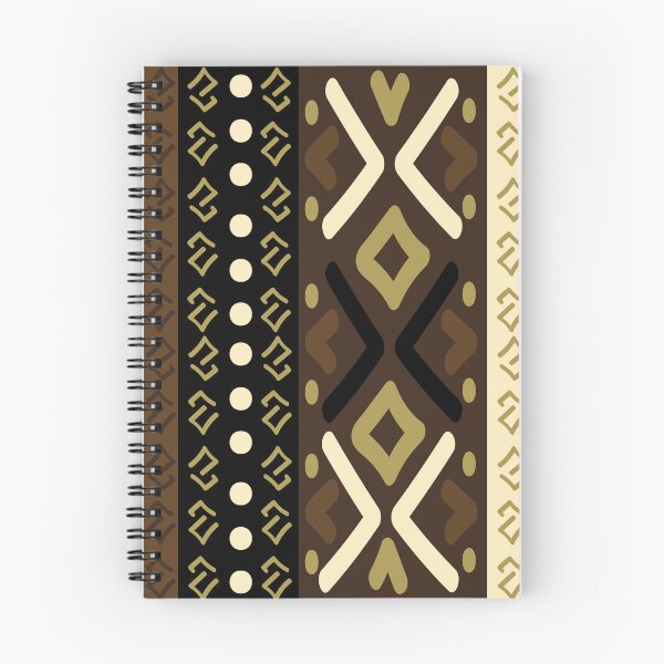 Item preview, Bogolan African Mud Cloth Pattern – Mali Bogolanfini – Brown Black Cream Tribal Print designed and sold by Wolagno.