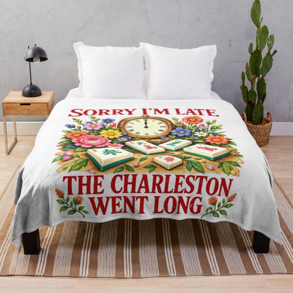 Item preview, Charleston Went Long Mahjong Midnight Humor designed and sold by elderberry.