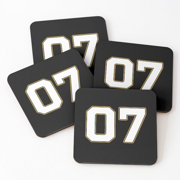 Item preview, 07 | Jersey Number 07 | Shirt Number 07 (White / Gold) designed and sold by STUDIO-72.