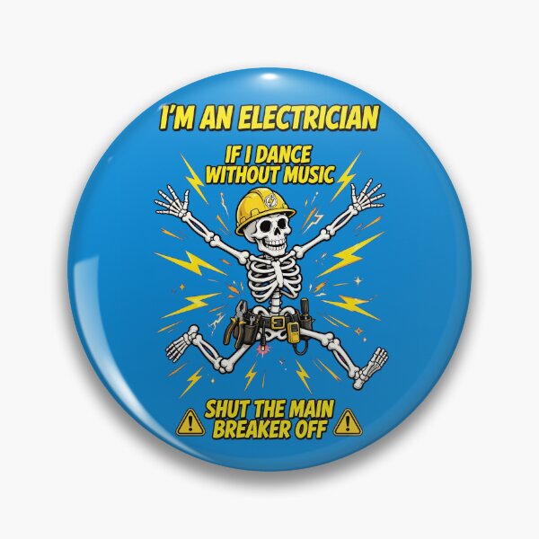 Item preview, Funny Electrician Electrical Worker Safety Joke  Vintage Sarcastic Humor designed and sold by Cree8if.