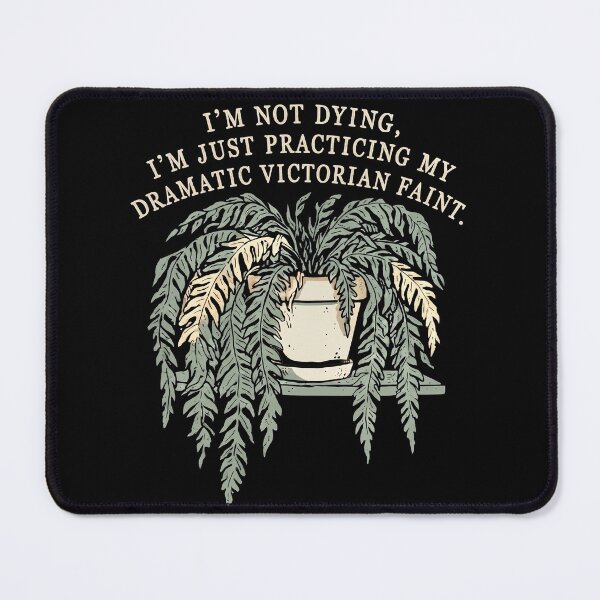 Item preview, Dramatic Victorian Faint Fern Houseplant Humor Art designed and sold by LayercraftArt.