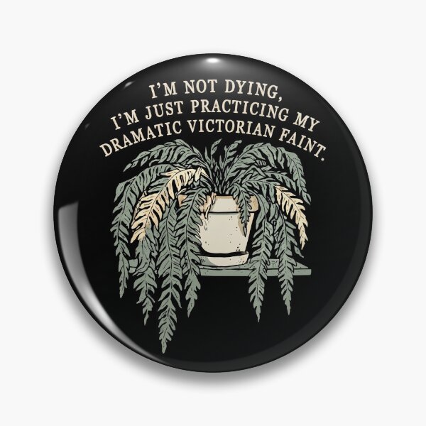 Item preview, Dramatic Victorian Faint Fern Houseplant Humor Art designed and sold by LayercraftArt.