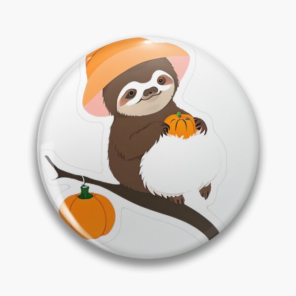 Item preview, Cute Sloth in Orange Witch Hat designed and sold by For-Cat Studio.