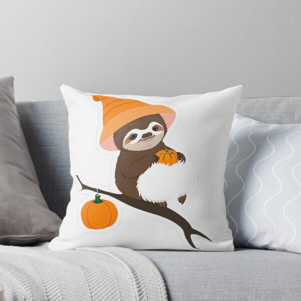 Item preview, Cute Sloth in Orange Witch Hat designed and sold by For-Cat Studio.