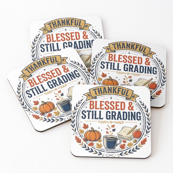 Item preview, Thankful, Blessed & Still Grading — Funny Thanksgiving Teacher Shirt — Gift for Teacher designed and sold by theStaffRoomHQ.