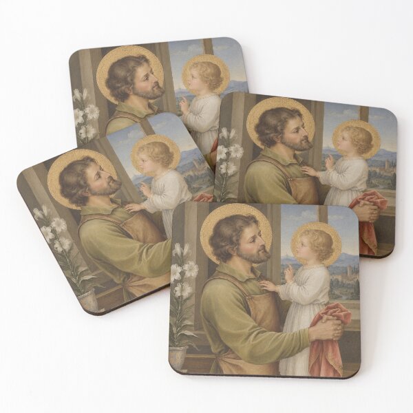 Item preview, Saint Joseph and the Child Jesus – Sacred Catholic Art designed and sold by Crux Fidelis.