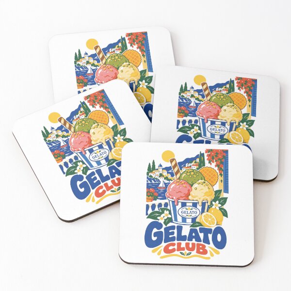 Item preview, Gelato Club Retro Italian Ice Cream Summer Vacation Art designed and sold by CamaleonDesigns.
