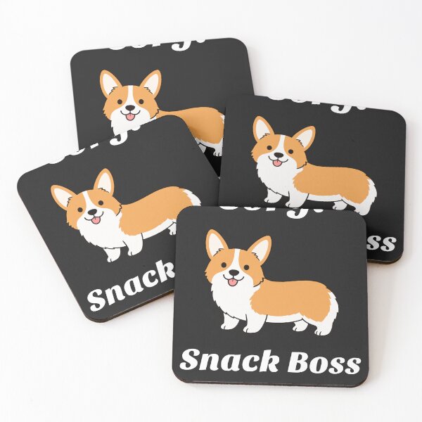 Item preview, Corgi Snack Boss – White Lettering Dog Cartoon designed and sold by Pet Grow Co.