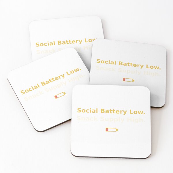 Item preview, Social Battery Low Snack Supply High — Funny Introvert Sticker & T-Shirt designed and sold by CVPRBestPaper.