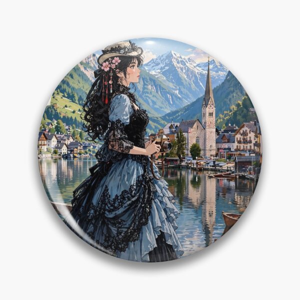 Item preview, Austria — Hallstatt — Gothic Dreams Beside the Alpine Lake designed and sold by DibujandoPorfa.