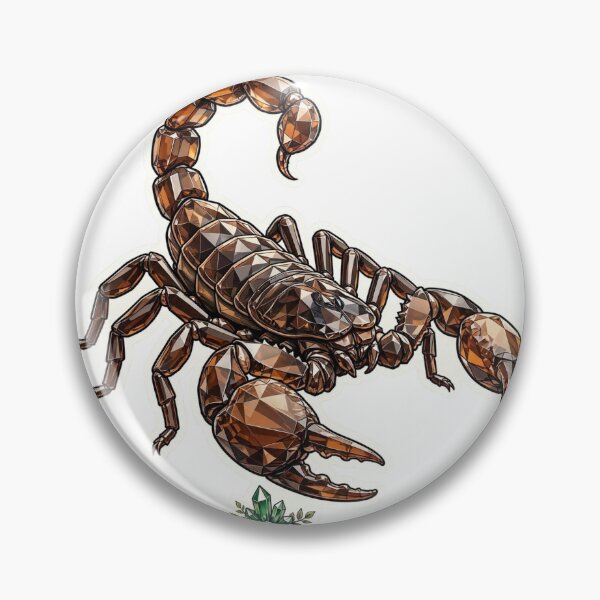 Item preview, Scorpion Crystal Sticker - Amber Brown Topaz Real Color designed and sold by Crystal Critters .