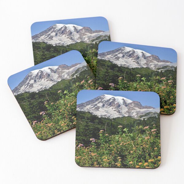 Item preview, MOUNT RAINIER WITH WILDFLOWERS designed and sold by Elaine Bawden.