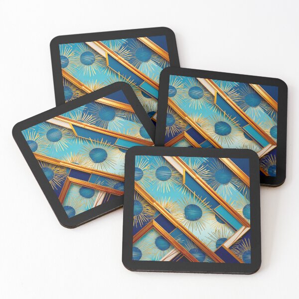 Item preview, Coastal Geometry: Azure & D´Or Collection #11 designed and sold by Helios Be. Lavsh.