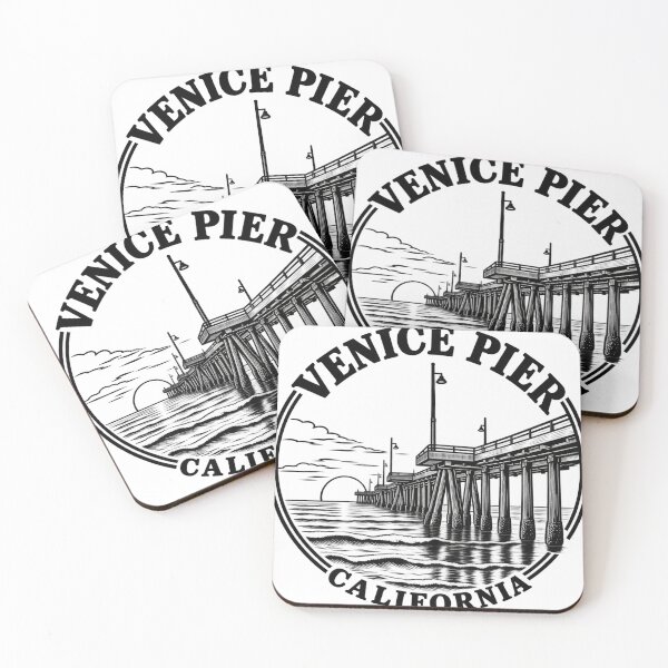 Item preview, Venice Pier California — Classic Line Art Emblem designed and sold by Tee Visions.