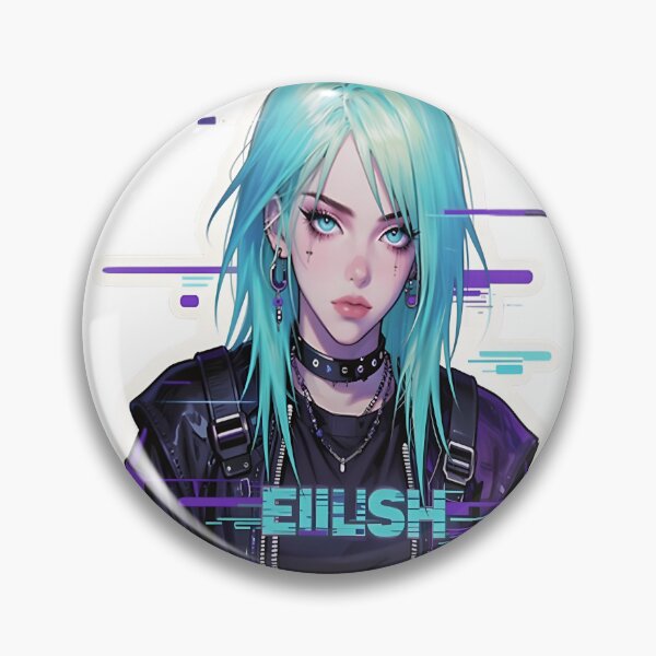 Item preview, Billie Cyberpunk Anime Style Graphic Portrait with Y K Futuristic Design designed and sold by abdelhamid dahou.