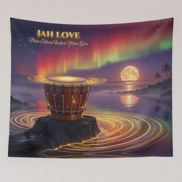 Item preview, Jah Love – Peace flows where music goes designed and sold by Hawaii26.