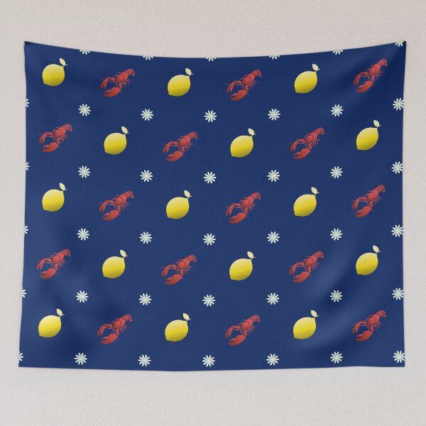 Item preview, Lemon and Lobster Coastal Pattern designed and sold by PatternXOXO.