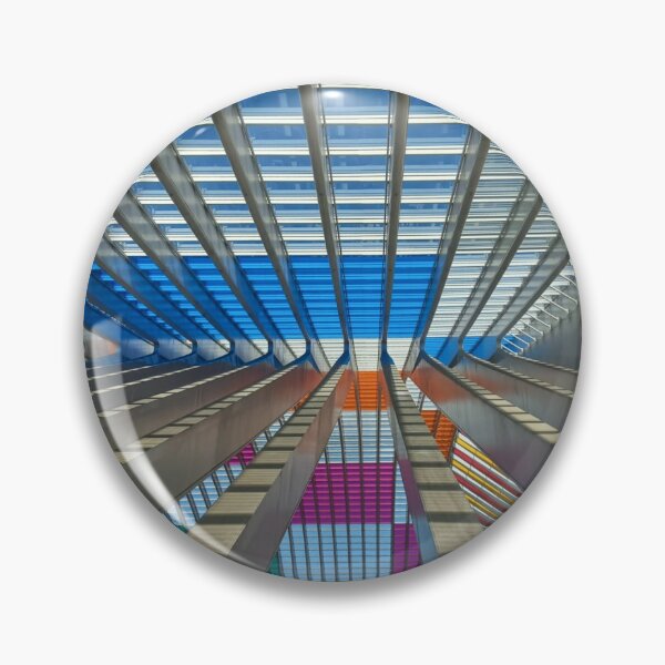 Item preview, Colorful Architectural Canopy - Modern Train Station Geometry designed and sold by BeyaDh.