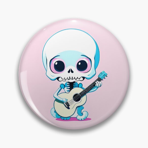 Item preview, Cute Blue Skeleton Strumming Acoustic Guitar designed and sold by For-Cat Studio.