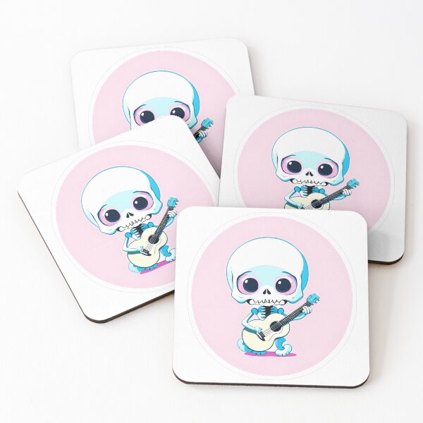 Item preview, Cute Blue Skeleton Strumming Acoustic Guitar designed and sold by For-Cat Studio.